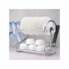 Stainless Steel Dish Drainer With Cup and Cutlery Holder