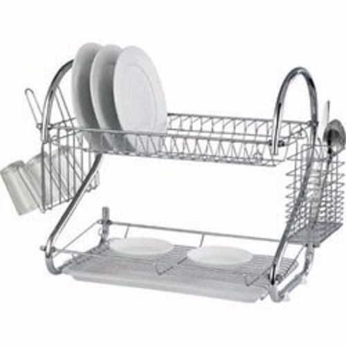 Stainless Steel Dish Drainer With Cup and Cutlery Holder
